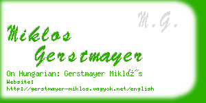 miklos gerstmayer business card